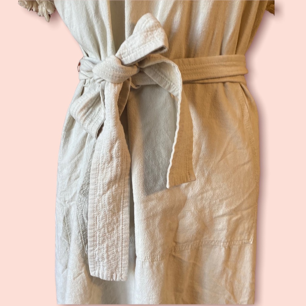 Madewell Linen Boho Dress with Tie Tribal Print - Picture 4 of 14
